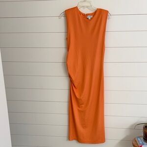 Evereve Orange Midi Dress